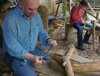 Nick and Frans shape bench legs smaller