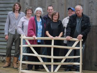 Some hurdles that participants made from locally sourced Ash