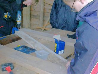 Young carpenters at work
